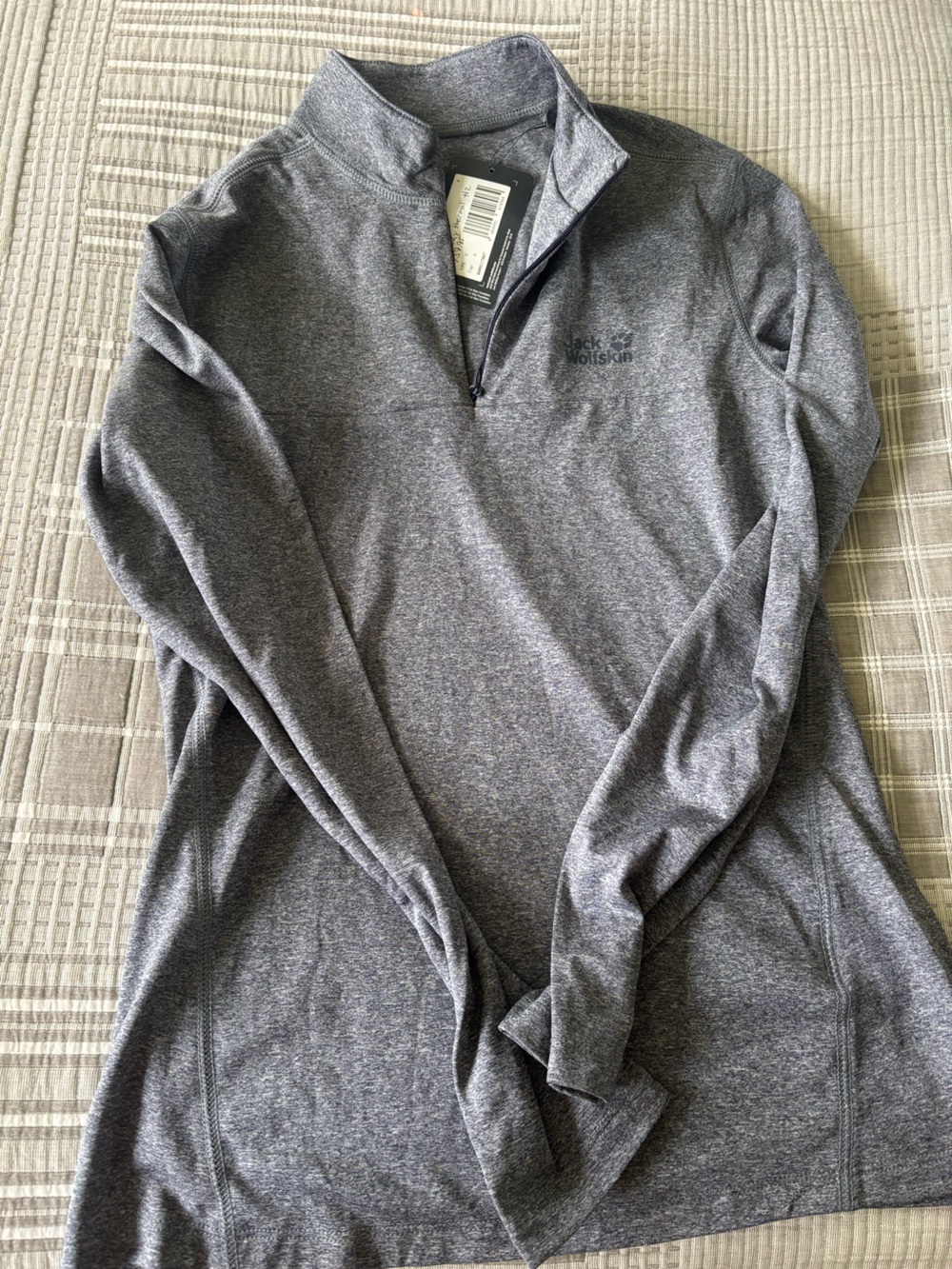 Jack Wolfskin Women’s Heather Gray Zip-Up Sweater